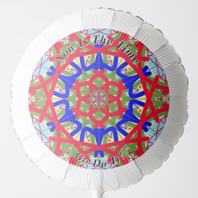 Unique Abstract Colorful Mandala Balloon (Front)