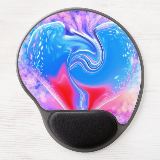 Unique Abstract Colorful Marble Liquid  Mousepad (Front)