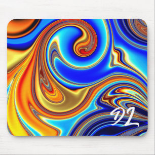 Unique Abstract Colorful Marble Liquid  Mousepad