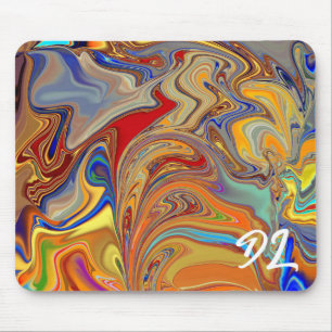 Unique Abstract Colorful Marble Liquid  Mousepad