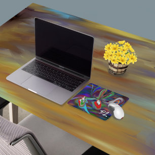 Unique Abstract Colorful Marble Liquid  Mousepad