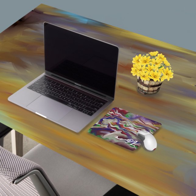 Unique Abstract Colorful Marble Liquid  Mousepad (Creator Uploaded)