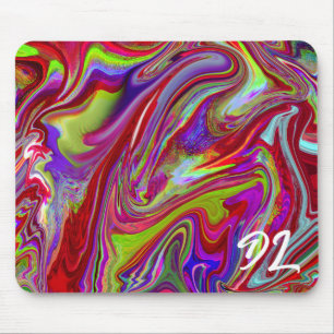Unique Abstract Colorful Marble Liquid  Mousepad