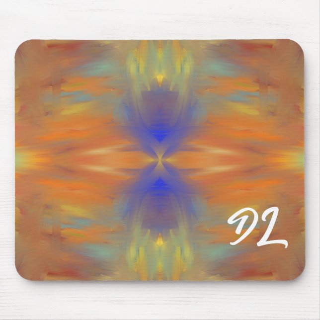 Unique Abstract Colorful Marble Liquid  Mousepad (Front)