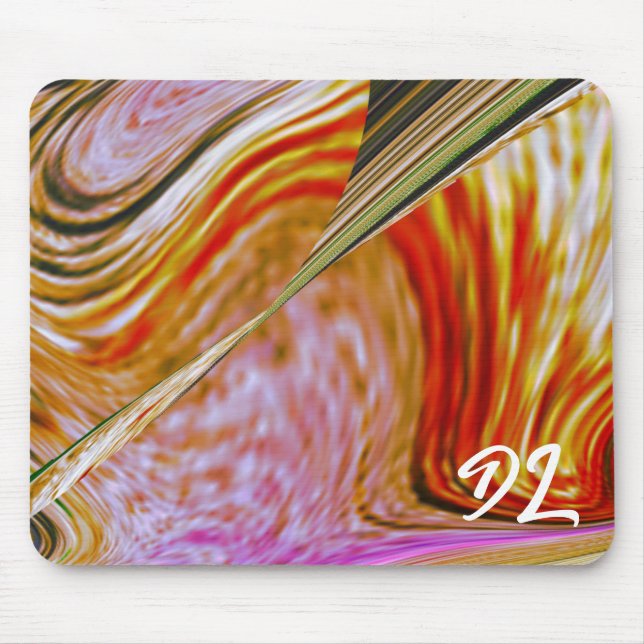 Unique Abstract Colorful Marble Liquid  Mousepad (Front)