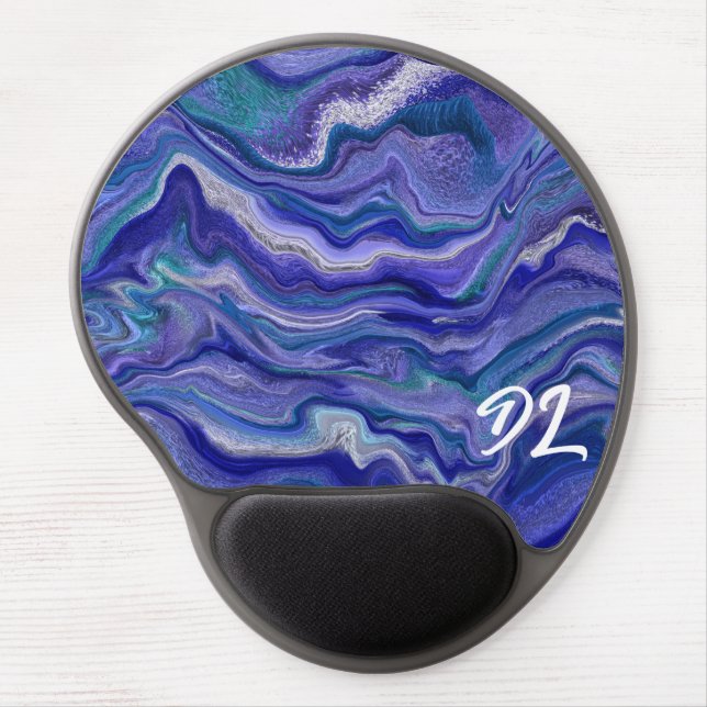 Unique Abstract Colorful Marble Liquid  Mousepad (Front)