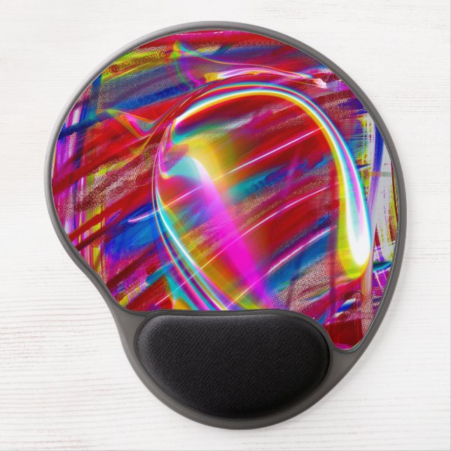 Unique Abstract Colorful Marble Liquid  Mousepad (Front)