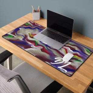 Unique Abstract Colorful Marble Liquid  Mousepad Desk Mat