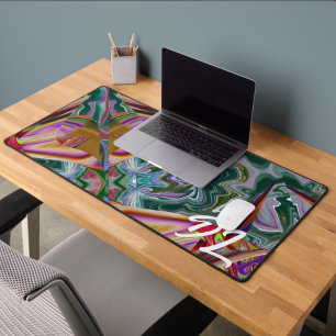Unique Abstract Colorful Marble Liquid  Mousepad Desk Mat