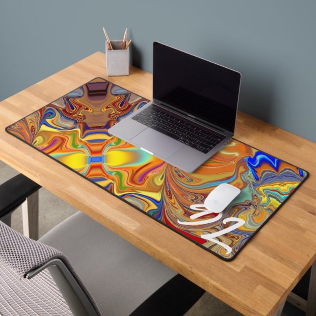 Unique Abstract Colorful Marble Liquid  Mousepad Desk Mat (Creator Uploaded)