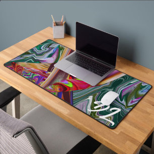 Unique Abstract Colorful Marble Liquid Mousepad Desk Mat