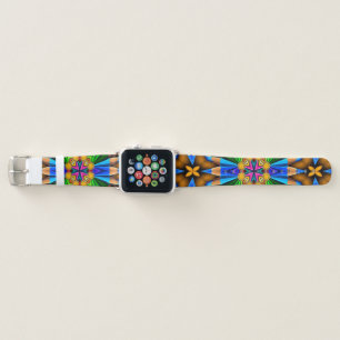 Unique Abstract Flowers Pattern Apple Watch Band