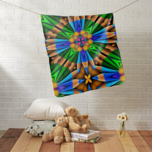 Unique Abstract Flowers Pattern Baby Blanket