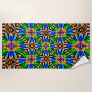 Unique Abstract Flowers Pattern Beach Towel
