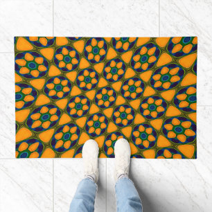 Unique Abstract Flowers Pattern Doormat