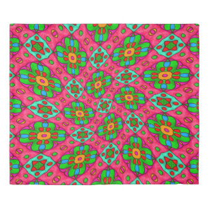 Unique Abstract Flowers Pattern Duvet Cover
