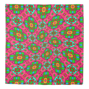 Unique Abstract Flowers Pattern Duvet Cover