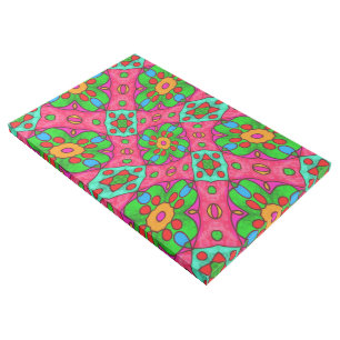 Unique Abstract Flowers Pattern Gallery Wrap
