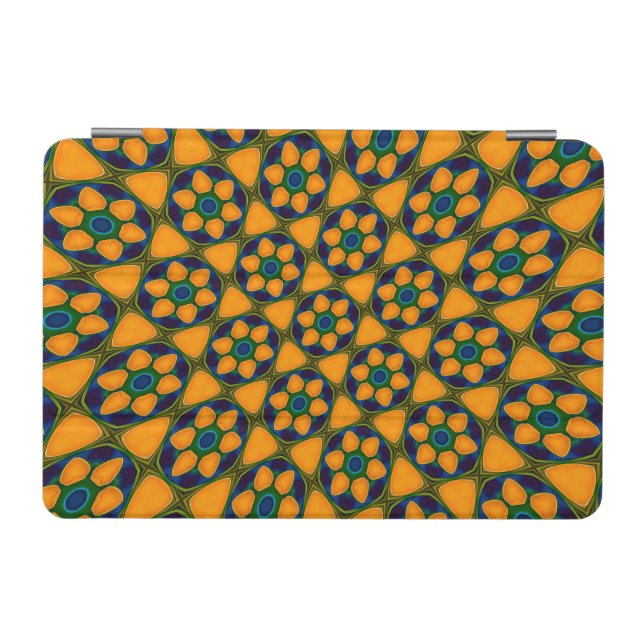 Unique Abstract Flowers Pattern iPad Mini Cover (Horizontal)