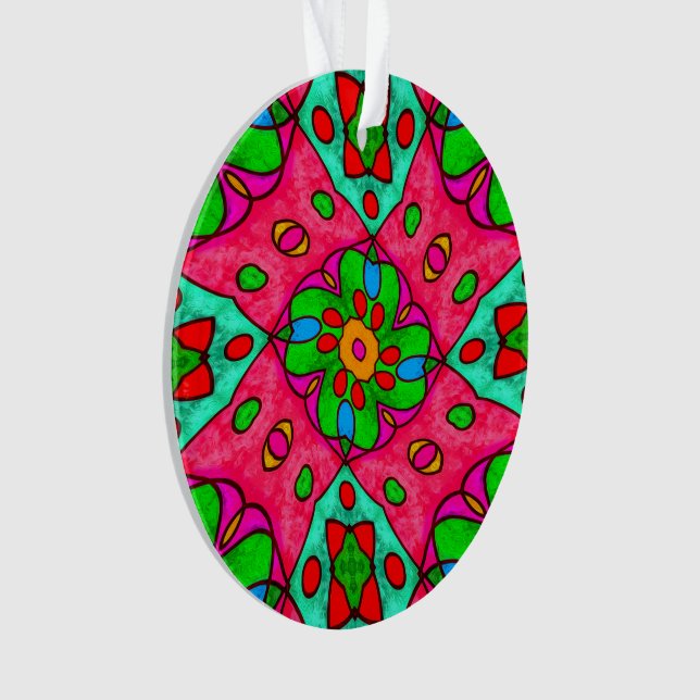 Unique Abstract Flowers Pattern Ornament (Front)