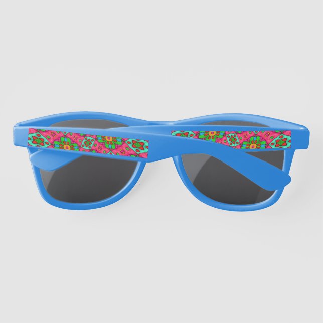 Unique Abstract Flowers Pattern Sunglasses (Back)
