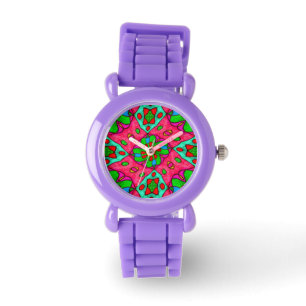 Unique Abstract Flowers Pattern Watch