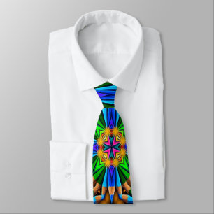Unique Abstract Flowers PatternNeck Tie