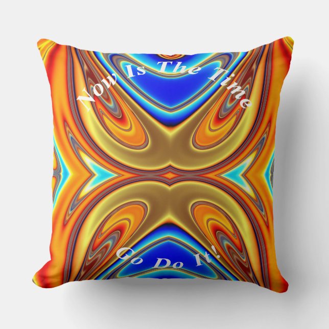 Unique Abstract Marble Liquified  Throw Pillow (Front)