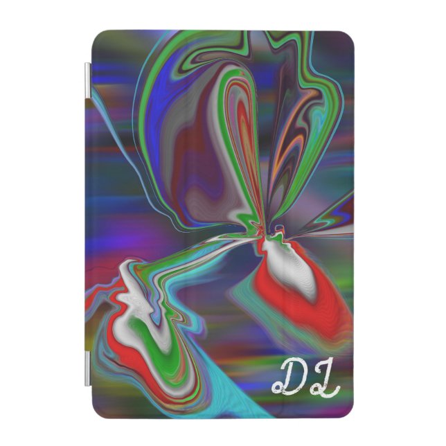 Unique Abstract Marbled Liquified & Colourful iPad Mini Cover (Front)