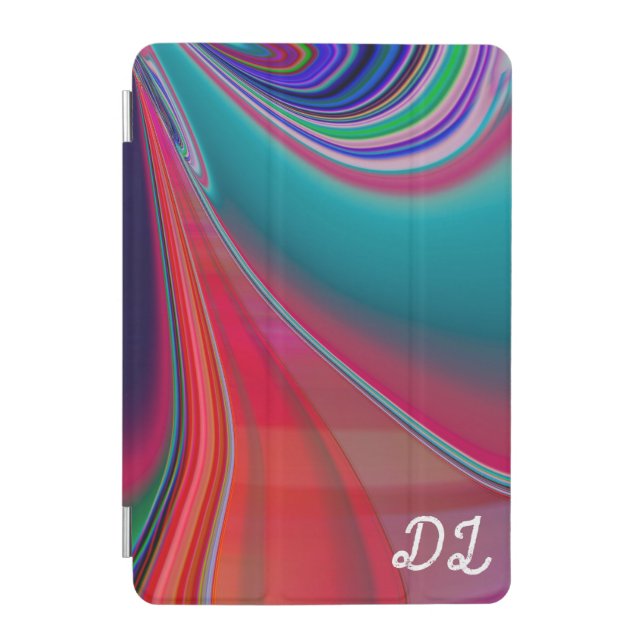 Unique Abstract Marbled Liquified & Colourful iPad Mini Cover (Front)