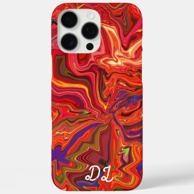 Unique Abstract Marbled Liquified  Orange Case-Mate iPhone Case (Back)