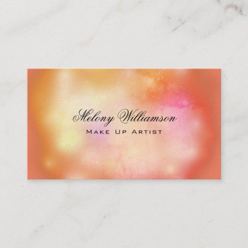 Unique Abstract Orange Brown Coral Pink Business Card