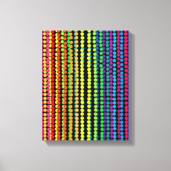 Unique Abstract Overlapping Rainbow Polka Dots Canvas Print by judgeart at Zazzle