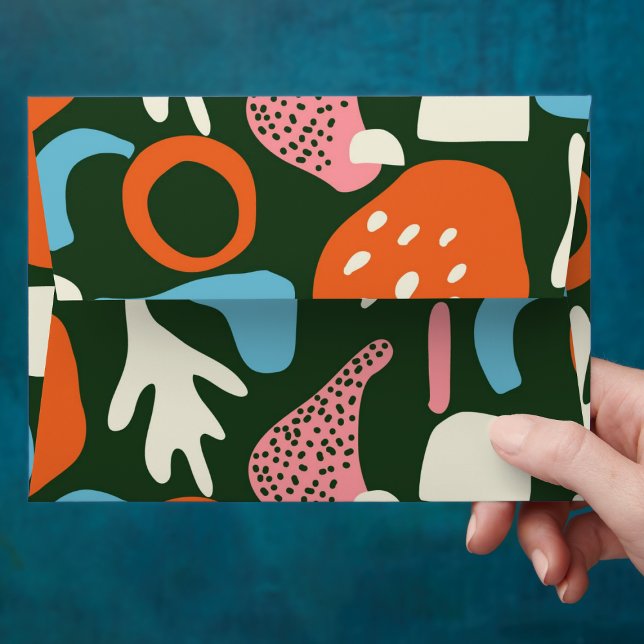 Unique Abstract Retro Colorful Shapes Pattern  Envelope (Creator Uploaded)