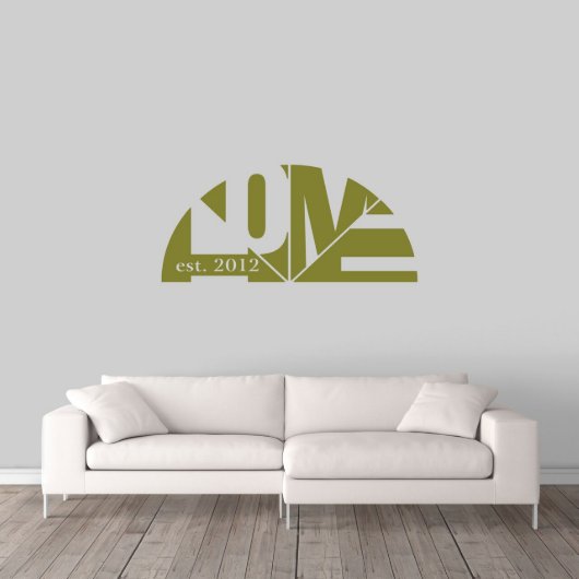Unique Abstract Script X-Large Family Wall Decal (Front)