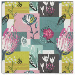 Unique Abstract Vintage Floral Fabric