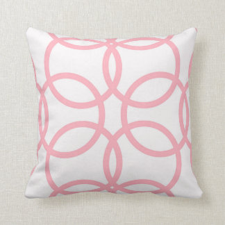 Unique Accent Throw Pillow. Pink, White Pattern. Pillow