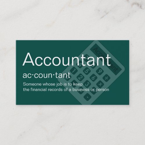 Unique Accountant Business Cards