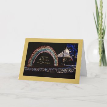 Unique Across The Miles Rainbow Christmas Card by KathyHenis at Zazzle