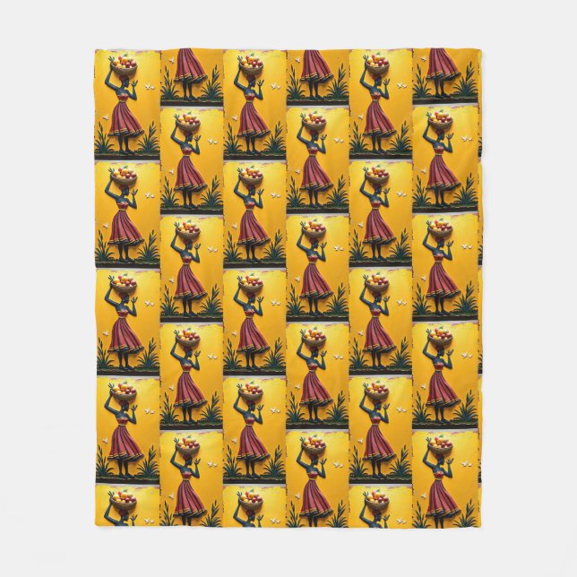 Unique African Artwork, Home Decor for Blankets (Front)