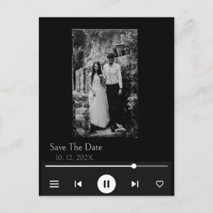 Unique Album Cover Music Song Viral Save the Date Postcard