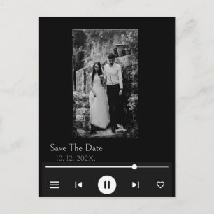 Unique Album Cover Music Song Viral Save the Date Postcard