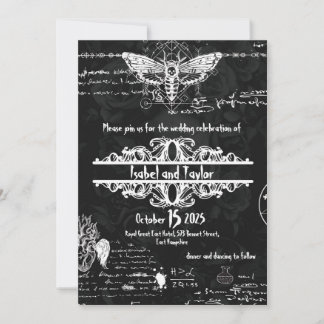 Unique Alchemy Gothic Wedding Invitation