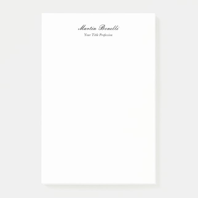 Unique amazing professional calligraphy business post-it notes (Front)