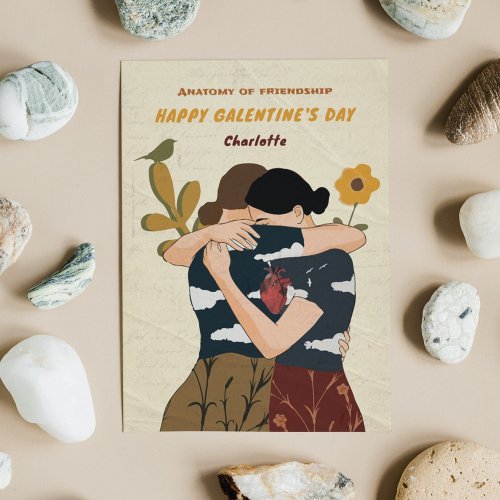 Unique Anatomy Of Friendship Galentines Day Card