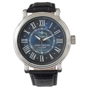 Unique anchor with name and date   Nautical Gifts Watch