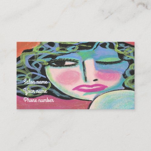 Unique and Artistic Hair Stylist Business Card