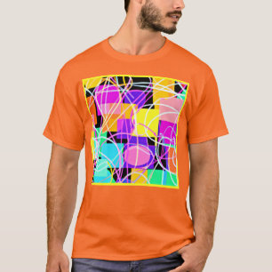 Unique And Colorful Neon Patterns Art T-Shirt