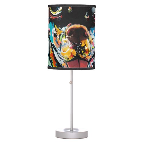 Unique and Colorful Super Dog Graffiti Style Table Lamp