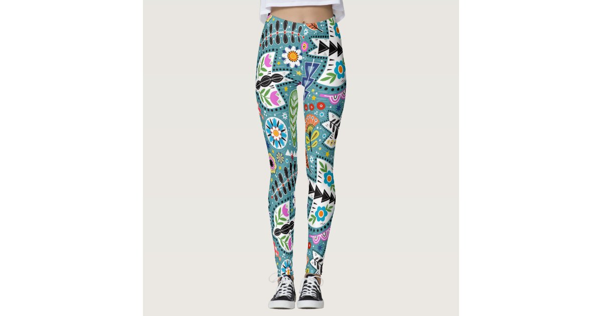 Unique and fun patterned Leggings | Zazzle